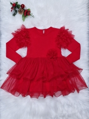 Sukienka Carmen roz: 80-104 czerwona
