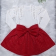 Czerwona spódniczka spódnica z kokardą świąteczna na święta