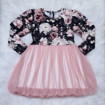 Sukienka Nowe Peonie roz:80 jasno-ciemna